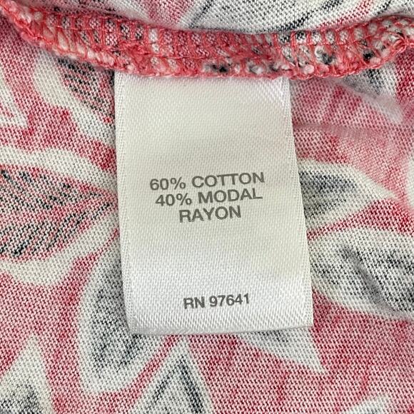 J. Jill Pullover Top Womens L Petite Multicolor Block Floral Crew Neck Tunic Tee - Picture 5 of 11